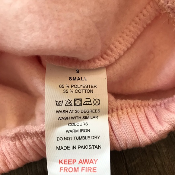 Pretty Little Thing Pink Crop Sweatshirt Small - Picture 6 of 7